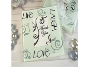 DLusso Designs CT4016 Live Laugh Love Photo Coaster Set 244; Pack Of 4.