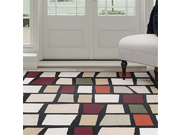 Lavish Home Contemporary Color Blocks Area Rug 4 by 6 Multicolor