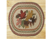Capitol Importing 65 024AL Autumn Leaves 20 in. x 30 in. Oval Patch