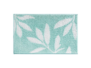InterDesign Leaves Rug 34 by 21 Inch Mint White