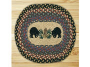 Capitol Importing 81 043BB Black Bears 10 in. x 15 in. Hand Printed Oval Swatch