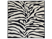 Rubber Back Black Snow White Zebra Print Non Slip Non Skid Area Rug 33 x 5 HMM5100 35 by Rugnur