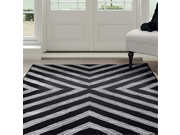Lavish Home Kaleidoscope Area Rug 4 by 6 Black Grey