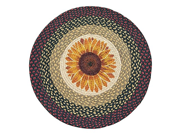 Capitol Earth Rugs 27 Primitive Round Area Rug Sunflower