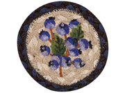 Earth Rugs 31 IC312B Round Printed Coaster 5 Blueberry