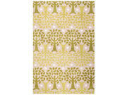 Jaipur Contemporary Floral Leaves Fabric Iconic By Petit Collage Area Rug 2 x 3 Birch Moss