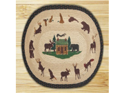 Capitol Importing 90 309B Lodge 3 Cabin 20 in. x 30 in. Hand Print Oval