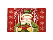 Homefires Accents Santa in White Forest Indoor Rug 22 Inch by 34 Inch