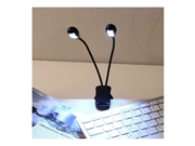 Dual Flexible Arms 4 LED Clip on Light Lamp for Piano Music Stand Book USA OR Best Seller!