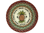 Earth Rugs 49 CH375 Pineapple Printed Round Chairpad with Matching Tie 15.5