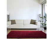 Lavish Home High Pile Shag Rug Carpet Burgundy 30x60
