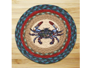 Capitol Importing 80 359BC Blue Crab 10 in. x 10 in. Hand Printed Round Swatch