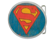 Superman DC Comics Superhero Distressed Shield Logo Oval Rockstar Belt Buckle