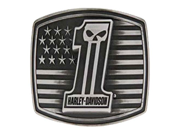 Harley Davidson Mens 1 Skull American Flag Antique Belt Buckle HDMBU10855