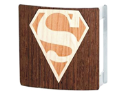 Superman DC Comics Superhero Wood Shield Logo Rockstar Belt Buckle