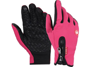 Andyshi Mens Winter Outdoor Cycling Glove Touchscreen Gloves for Smart Phone Pink M