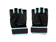 uxcell Cycling Driving Sports Fingerless Mesh Hole Braided Fitness Gloves M Size Pair Black