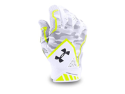 Under Armour Mens UA Yard Undeniable Batting Gloves Small White
