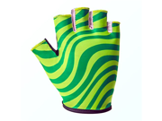 Motorcycle Bike Cycling Racing Riding Protective Half Finger Gloves Green XL