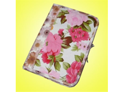 TrendyDigital Laminated Canvas Folio Case for Kindle Fire Android Tablet Floral Pattern Red