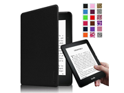 Fintie SmartShell Case for Kindle Voyage [The Thinnest and Lightest] Protective PU Leather Cover with Auto Sleep Wake for Amazon Kindle Voyage 2014 Black