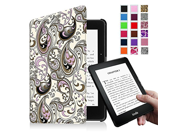 Fintie SmartShell Case for Kindle Voyage [The Thinnest and Lightest] Protective PU Leather Cover with Auto Sleep Wake for Amazon Kindle Voyage 2014 Paisley