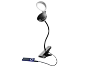 Vibe LED Clip On Light with Speaker Silver