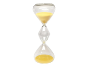 60 Minute Triple Globe Hourglass Timer w Golden Sand