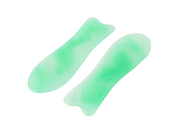 uxcell® Faux Jade Gua Sha Scraping Plate Massage Tool Green 2pcs