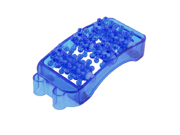 Clear Blue Plastic Relax Body Foot Roller Massager Massage Tool