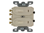 Leviton 5243 15 Amp 120 277 Volt Duplex Style Two 3 Way Combination Switch Commercial Grade Light Almond