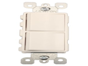 Leviton 5643 W 15 Amp 120 277 Volt Decora Brand Style 3 Way 3 Way AC Combination Switch Commercial Grade Grounding White