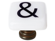 Ampersand Sign Square Knob in Oil Rubbed Bronze Finish