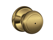 Schlage F40 AND Andover Privacy Door Knob Set from the F Series Antique Brass