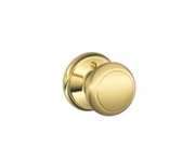 Schlage F170 AND 605 Bright Brass Dummy Andover style Knob