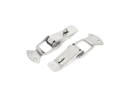 uxcell® Toolbox Padlockable Pull Down Loop Draw Latch 4.4 Silver Tone 2pcs