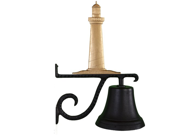 Montague Metal Products Cast Bell with Gold Cape Cod Lighthouse