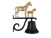 Montague Metal Products Cast Bell with Gold Mare and Colt