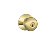 Schlage F51A PLY 505 605 Plymouth Keyed Entry Knob Bright Brass