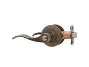 MaxGrade 300LON5 London Wave Style Keyed Entry Lever Door Leverset Lockset Antique Brass