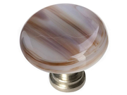Knob in White and Brown