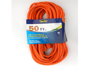 Luxrite LR61250 Heavy Duty Indoor outdoor 14 3 3 wire Grounded 50 foot Extension Cord for General Larger Purposes Color Orange ETL Approved
