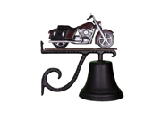 Montague Metal Products Cast Bell with Burgundy Motorcycle