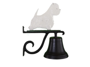 Montague Metal Products Cast Bell with Color West Highland White Terrier