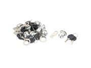 uxcell® Mailbox Cabinets Drawer 18mm Thread Metal Round Cam Lock w Keys 8pcs