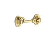 Baldwin 0950.030 Swivel Cabin Door Hook Polished Brass Lacquered