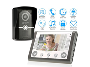 KKmoon 7 Video Doorbell Intercom Door Phone Monitor Night Vision Camera 1V1 Wide Angle IP65 Picture Video Recording