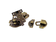 uxcell® Jewelry Toolbox Case DIY Box Hasp Lock Latch Bronze Tone 4PCS