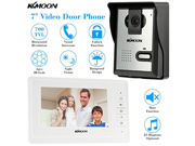 KKmoon Wired Video Door Phone High Definition 7 Color TFT LCD Visual Intercom Monitor 700TVL Outdoor Camera Infrared Night View Rainproof Ringback Home S