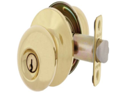 MaxGrade 300OXF3KW Oxford Ball Style Keyed Entry Door Knob Lockset Bright Brass